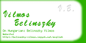 vilmos belinszky business card